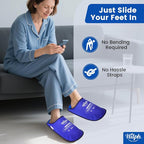 Hilph Foot Ice Pack Slippers for Plantar Fasciitis & Bunion 2 Packs, HSA or FSA Eligible Reusable Hot Cold Packs Gel Ice Slipper for Foot & Toes Pain, Gout, Foot Surgery, Neuropathy, Swollen (Blue)