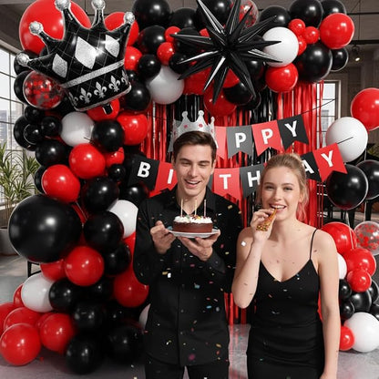 Red and Black Birthday Party Decorations 152Pcs - Image 4