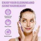 Silicone Hair Massager Wash Brush Shampoo Brushes + Face Scrubber Face Mask Brush Exfoliating Cleansing Facial Makeup Exfoliator Blackhead Skin Care Tool Comfort Wet & Dry Use for Women Men