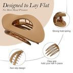Upgraded 8 Pack French Flat Hair Clips for Women Girls, Matte Lay Flat Claw Clips, Large No-Slip Claw clips for Thick & Thin Hair, Strong Hold Styling Barrettes Accessories for Daily Styling