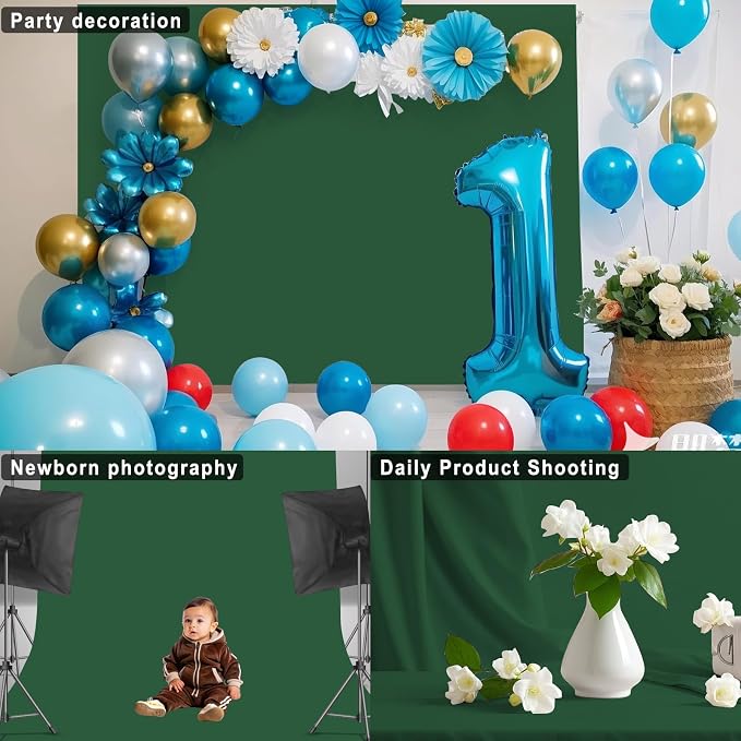 Dark Green Photography Backdrop - Image 5