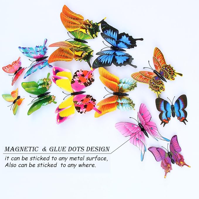 OPSEAM 3D Butterfly Wall Decor Butterfly Decorations Stickers - Image 3