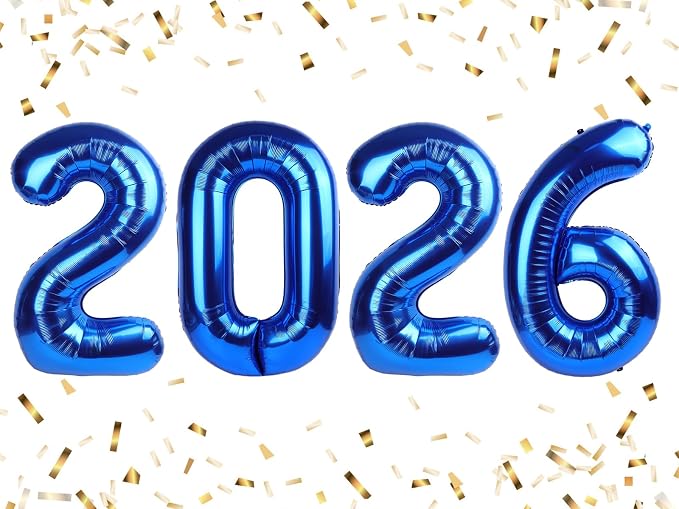 Number Balloons 2026 Balloon 40 inch Dark Blue by Enyeopd