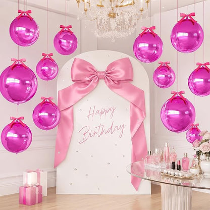 Hot Pink Round Foil Balloons - Image 5