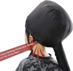 Bonnet Hooded Hair Dryer Attachment, Larger Adjustable Deep Conditioning Cap for Fast Hair Drying with Elastic Band for Fixing Free, Hair Curling Nursing Oil Treat-Ment SPA Steamer Cap