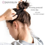 100 pcs Hair Ties Black Ponytail Holders, Soft Elastics Small No Damage Hair Bands for Women Girls Thick Thin Hair Styling Accessories Seamless No Pull 1.5 inch