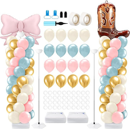 Lunmon 2 Sets Boots or Bows Gender Reveal Decorations, Western Boots or Bows by Lunmon