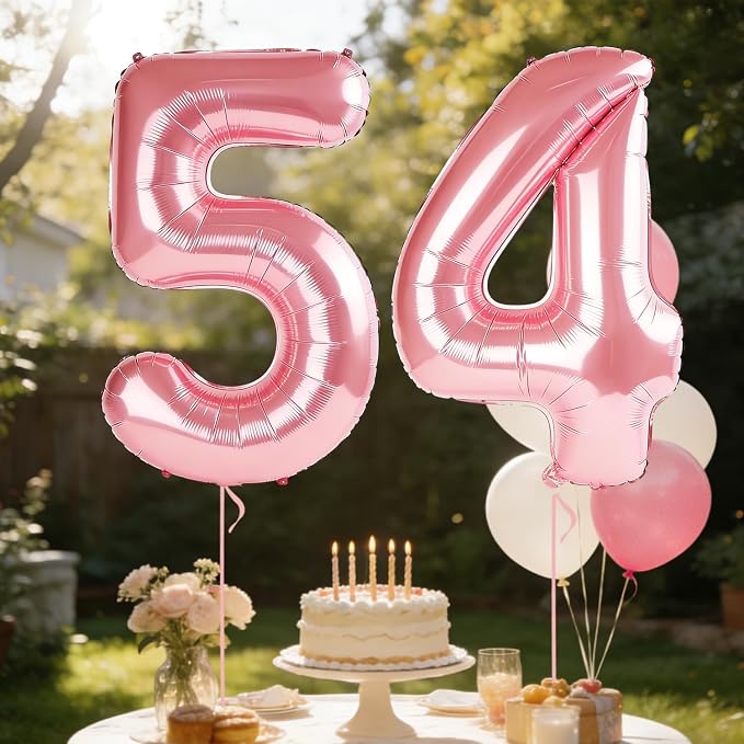 40 Inch Number 54 Balloons for 54th Birthday Party Decorations, 0-100 Jewelry - Image 3