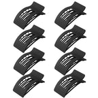 8 Pack French Flat Hair Clips for Women – Large Matte No-Slip Claw Barrettes for Thick & Thin Hair, Strong Hold Styling Accessories (black)