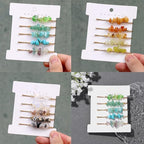 Crystal Hair Pins Gemstone Jeweled Bobby Pin Decorative Hair Accessories for Women Colorful Hairpins Set of 15