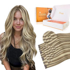 DOORES Clip in Hair Extensions Set 18 Inch 130g, 4pcs Invisi Edge Clip ins and 3pcs Classic Seamless Clip ins, Injected Virgin Real Human Hair Extensions Natural Invisible Straight, #1