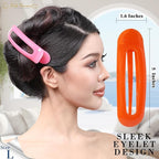 RC ROCHE 6 Pcs Flat Claw Hair Clips for Women Alligator French Barrette Long Thick Hair Duckbill Curved No Slip Grip Lay Flat Side Slide Firm Classic Styling, Large Jelly Candy Multicolor