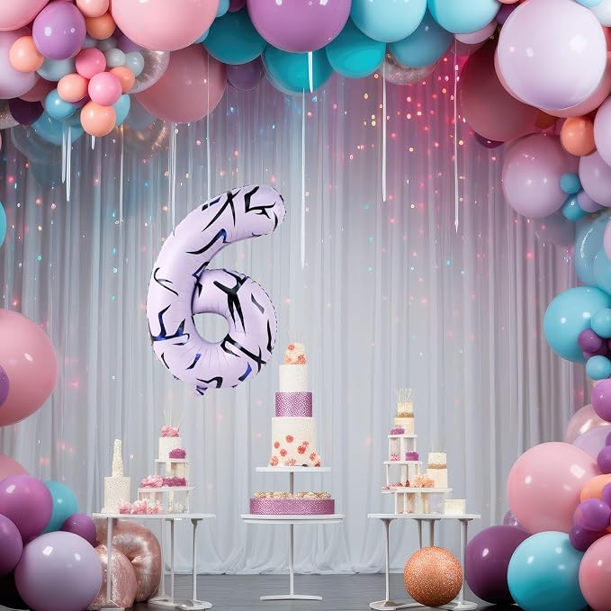 40 Inch Kpop Theme Number 6 Balloon, Birthday Party Decorations - Image 5