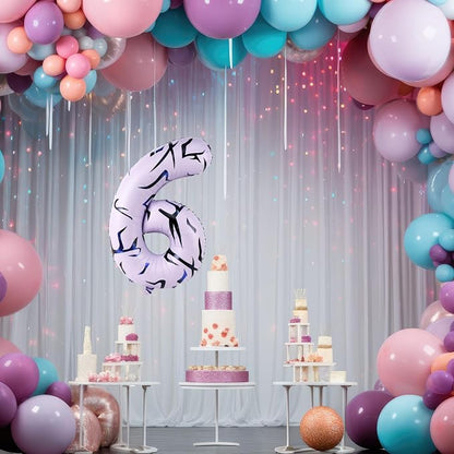 40 Inch Kpop Theme Number 6 Balloon, Birthday Party Decorations - Image 5