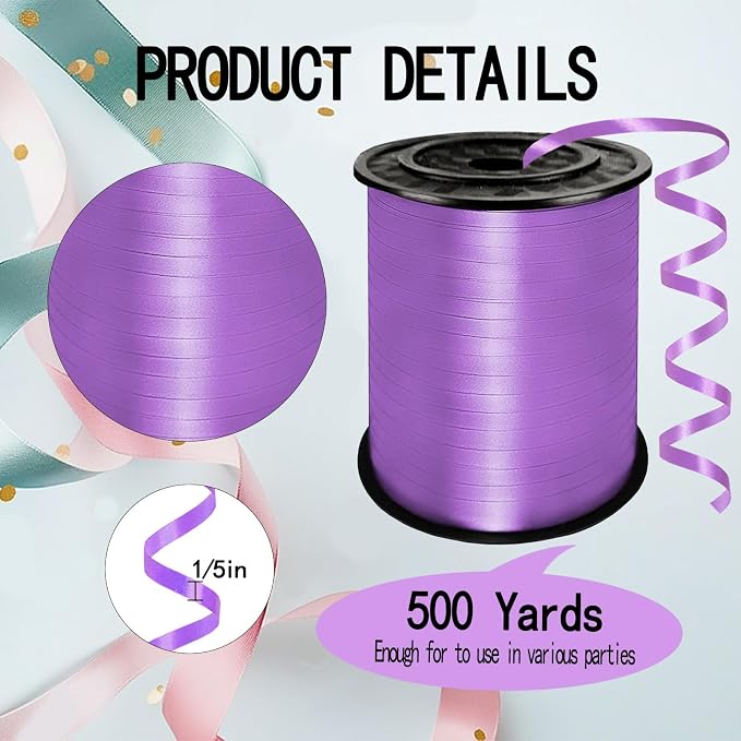 500 Yards Light Purple Curling Ribbon, Ribbons - Image 2
