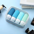 Travel Bottles for Toiletries, Tsa Approved 2oz Travel Bottles, BPA Free Leak Proof Travel Size Toiletry Containers, Refillable Travel Accessories with Toiletry Bag for Shampoo Liquid (4 Pack)