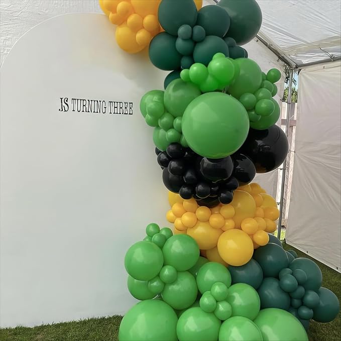 Green and Yellow Balloons, Tractor Balloons Football Sport Theme Balloon - Image 4