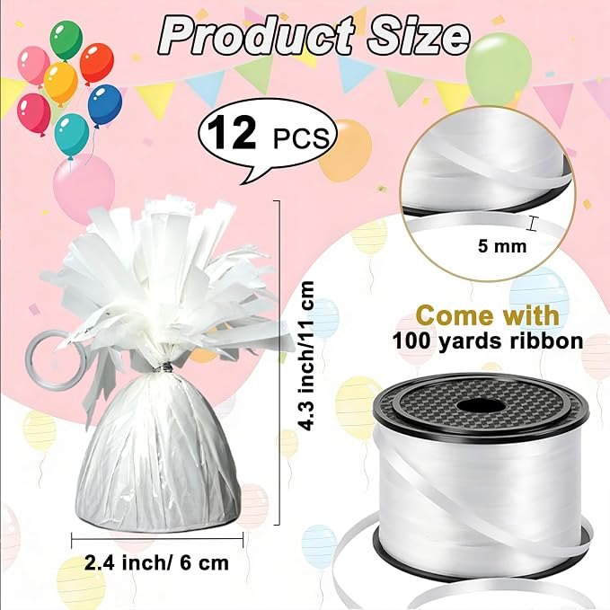 FUBININA 12 Pcs Balloon Weight Metallic Anchor - Image 6
