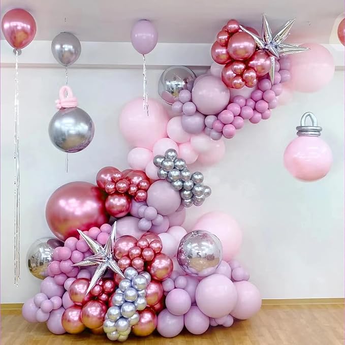 50 Pack Metallic Pink Balloons 12 Inch - Image 7