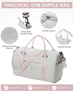 Gym Bag Womens,Travel Duffel Carry on Bag Sport Tote Bag Weekend Overnight Bag