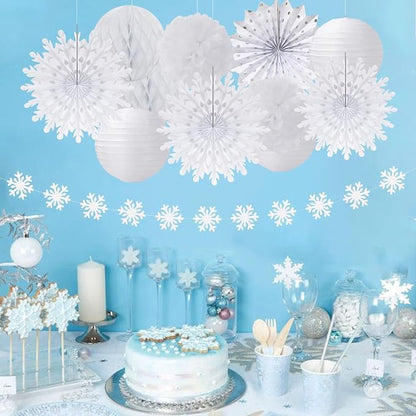 Winter-Wonderland Christmas-Snowflake White Party-Decorations - Image 5