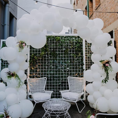 Voircoloria 130pcs White Party Balloons Garland Arch Kit, 18 12 10 5 Inch | - Image 9
