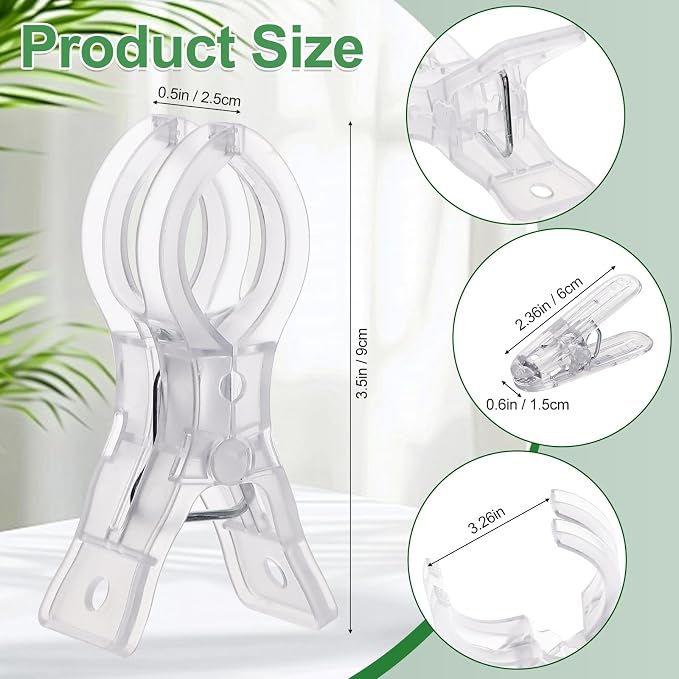 20Pcs Balloon Arch Clips with 10 Small Clip Set | Large Clear Backdrop Clips - Image 3