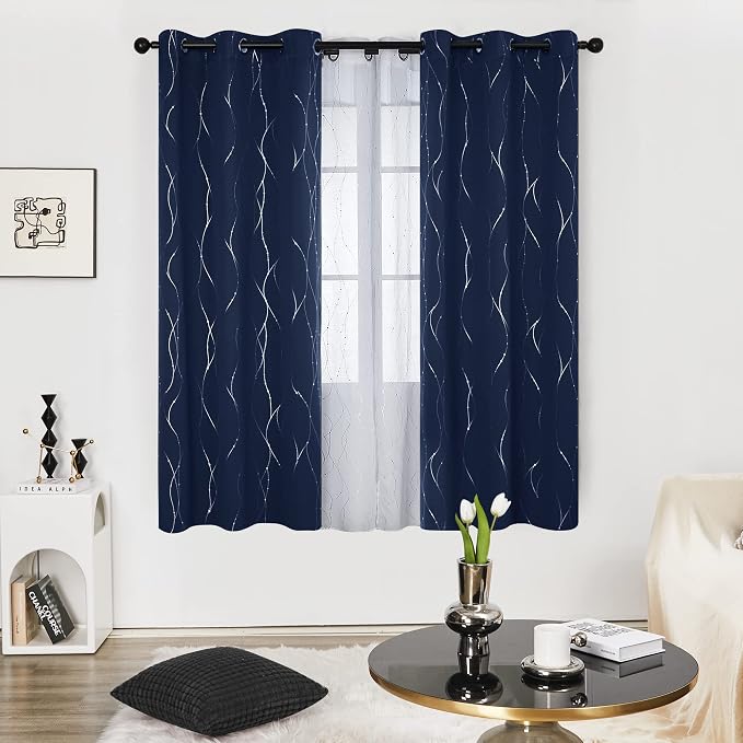 Deconovo Living Room Curtains 72 Inches Long, Thermal Insulated, Room Darkening - Image 2