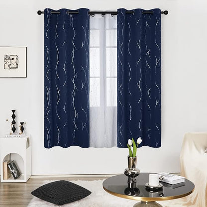 Deconovo Living Room Curtains 72 Inches Long, Thermal Insulated, Room Darkening - Image 2