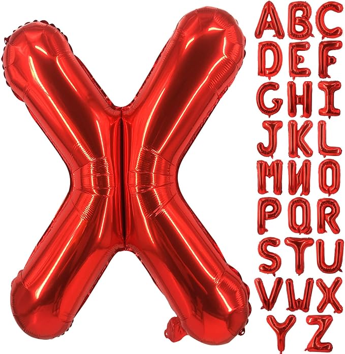 Lovoir 40 Inch Large Red Letter X Balloons Big Size Jumbo Mylar Foil Helium by Lovoir