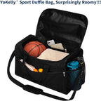Gym Bag 20 inch Sport Duffle Bag for Men - 40L Weekender Duffel Bag for Travel - Black