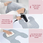 Ideal Swan Large Hair Cutting Cape, Waterproof Silicone Hair Dye Collar Neck Wrap Neck Guard with Guidelines Weighted, Cutting Cape for Salon Barber Stylist Haircut Hair Coloring & Perming Grey