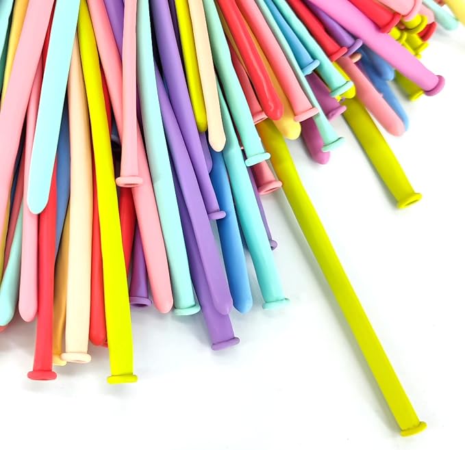 Pastel Long Balloons Premium 260 Twisting Animals Magic Balloons - Image 2