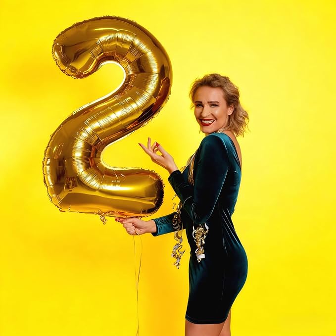 10PCS 40 Inch Large Foil Number Balloons 0-9 Set - Image 6