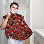 Beard Apron Hair Catcher, Running Horse Tartan Red Black Buffalo Plaid Checkered Shave Bib, Waterproof Non-Stick Shaving Bib, Trimming Grooming Tool for Dad Men Anniversary