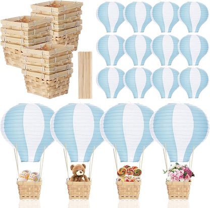 Meooeck 14 Sets Hot Air Balloon Tables Centerpieces, 11.8'' Paper Lantern Party by Meooeck