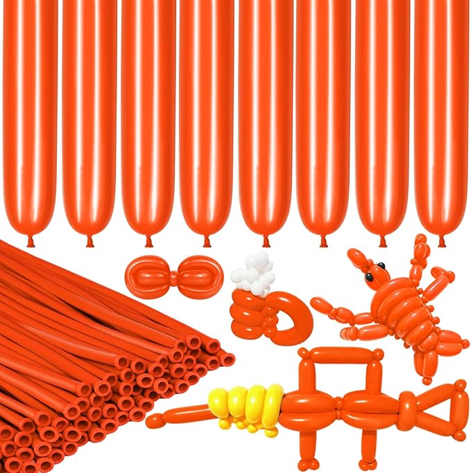 LXZFCRG 260 Balloons Orange Long Balloon by LXZFCRG