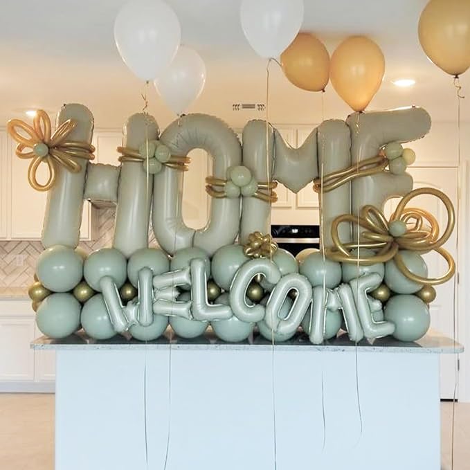 40 Inch Beige WELCOME HOME Letter Balloon - Image 7