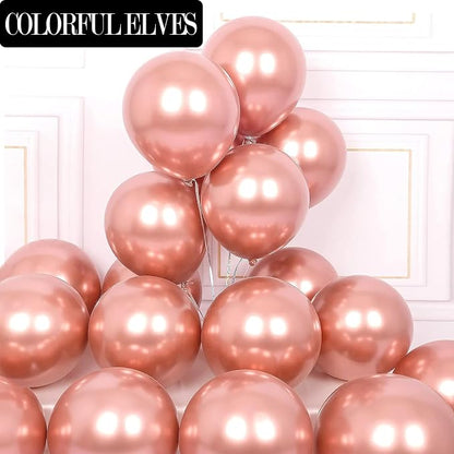Rose Gold Latex Metallic Chrome Balloons, 12 Inch - Image 6