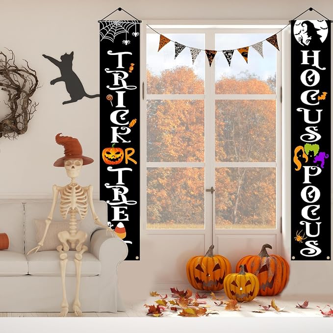 Olanrun Hanging Halloween Door Decorations, 70-inch Front Door Banner Decor - Image 5