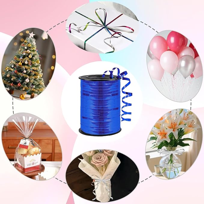 500 Yard Premium Blue Curling Ribbon, Curling Ribbon - Image 3