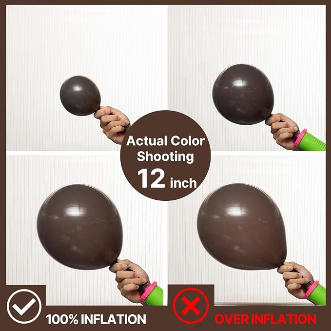 PartyWoo Dark Brown Balloons 50pcs Boho Coffee Neutral Fall Color | Balloons - Image 3