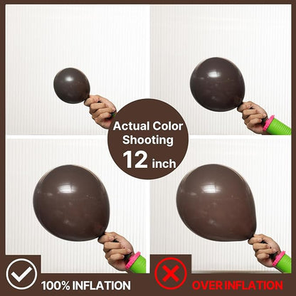 PartyWoo Dark Brown Balloons 50pcs Boho Coffee Neutral Fall Color | Balloons - Image 3