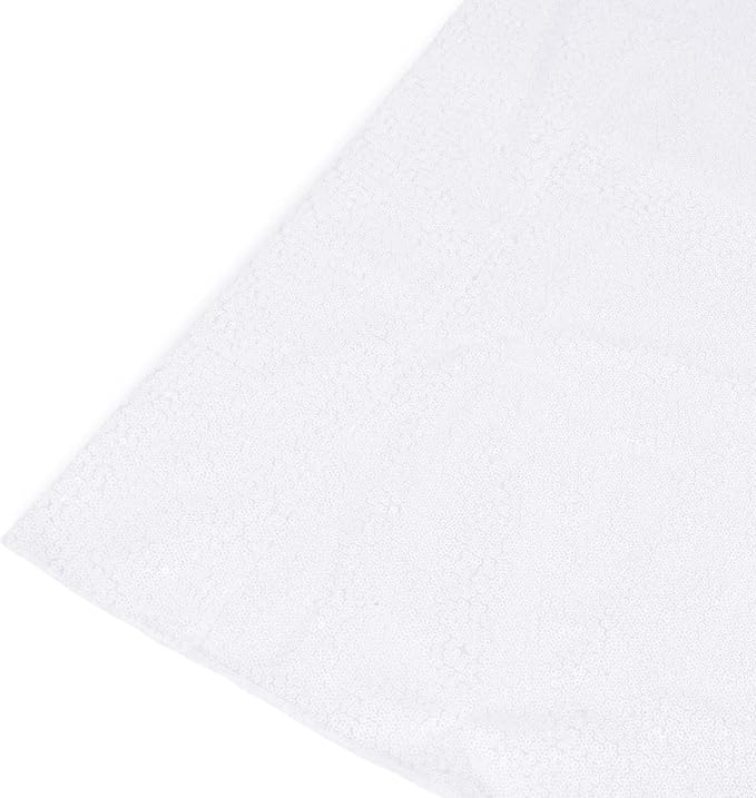 Eternal Beauty White Sequin Backdrop Curtains, 4 Panels 2x8FT | 3mm Sparkle - Image 5