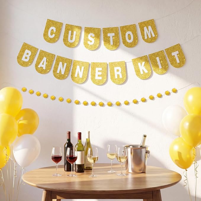 Hahafelt 125 Pcs Make Your Own Banner Kit Personalized Handmade Name Scallop - Image 6