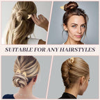 2PCS 5Inch French Hair Pins Large U-Shaped Pins for Women and Girls Fashion Metal Hair Pin French Twist Hair Pins for Buns, Updos,Stylish and Functional(set6-gold)
