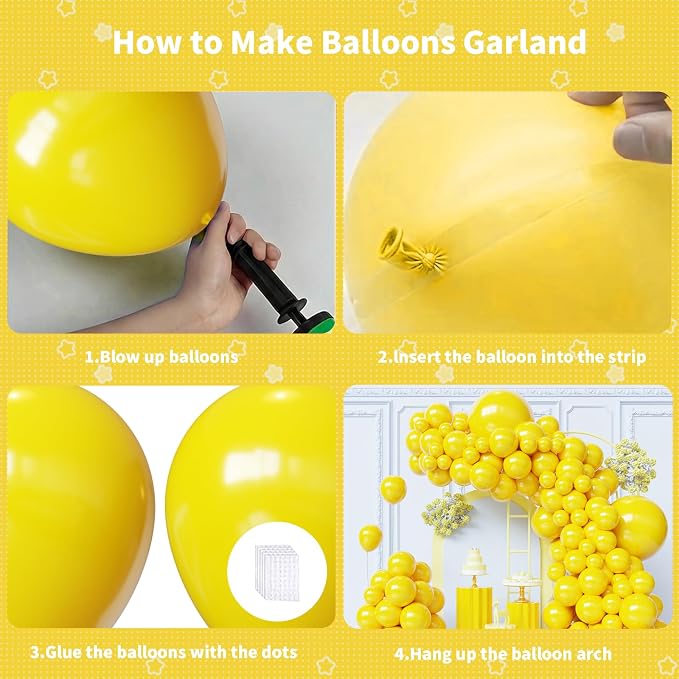 Yellow Balloons Arch Kit - Image 4