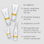 Philip Kingsley | Body Building Volumizing Collection | Includes Shampoo, Conditioner, Root Boosting Volumizer Spray and Hair Plumping Volume Cream | Lifts Fine, Limp, Flat, Flyaway Hair | Set Of 4