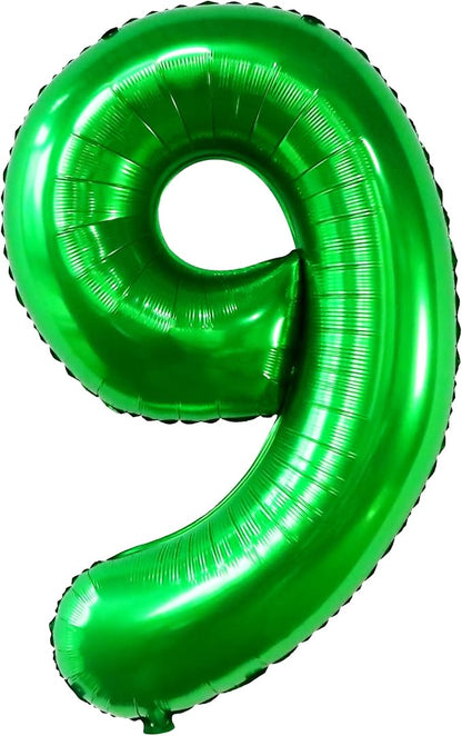 KatchOn Dark Green Number 9 Balloon 40 Inch, Foil 9 Birthday Balloon | 9th by KatchOn