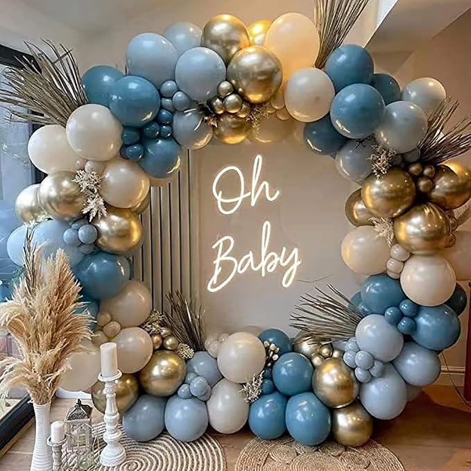 Retro Misty Blue Balloons, Birthday Decoration, Wedding Party, Baby Shower - Image 5